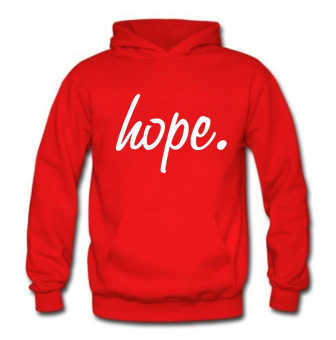 Men's Autumn Winter Letter Printed Cotton and Cashmere Long Sleeve Hoodie(red)  