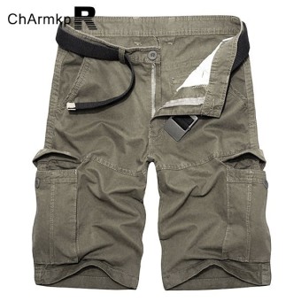 Men's Brand Army Military Cargo Shorts Casual Men Shorts Loose Shorts Men Shorts Plus Size 30-46 Warm Gray - intl  