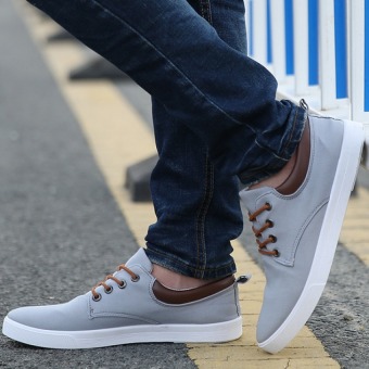 Men's casual shoes canvas shoes student Grey  