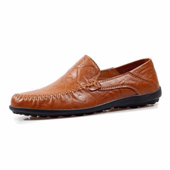 Men's casual shoes, moccasin-gommino, driving shoes, soft and comfortable(brown) - intl  