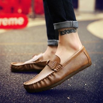 Men's fashion leisure Genuine leather Slip - ons doug shoes Driving shoes - intl  