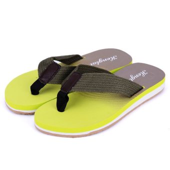 Men's Flip-flops Slippers Shoes with high elasticity surface design Premium Materials (Green)  