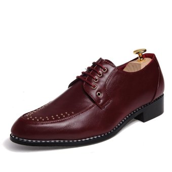 Men's Formal Shoes Derby & Oxfords (Red)  