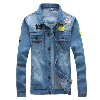 Men's New Slim Long-sleeved Denim Jacket  