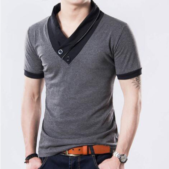 Men's Summer Fashion Casual T-shirt(Grey) - INTL  