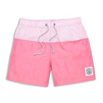 Men's Swimwear Active Swimwear Short Bottoms Men's Boxers Trunks Jogger Quick-drying Men Beach Boardshorts XL(Pink) - intl  