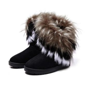 MG Winter Warm Faux Fur Snow Boots Synthetic Leather (Green) - intl  