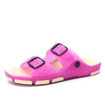 Might$Sight Summer slippers male and women shoes slippers couple beach sandals slippers 16(Rose) - intl  