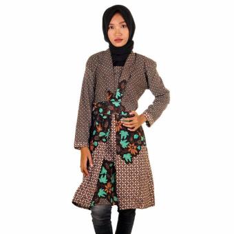 Mila Style Baju Batik Blus / Blouse Tunik Varian Sania - Multicolor  
