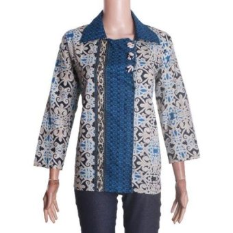 Mila Style Baju Blouse / Blus Batik Varian Safira - Multicolor  