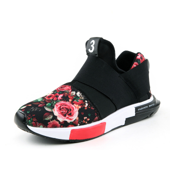 Mode Sneakers Pasangan Sepatu kasual Sepatu Running Sepatu Kaki Nyaman Fashion Sneakers Couples Casual Shoes Flower  