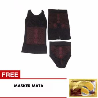 Monalisa Slimming Suit Hitam - Gratis Masker Mata  