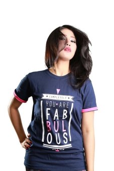 Motivized Kaos T-Shirt You Are Completely Fabulous Tee - Navy  