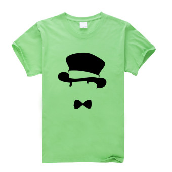 Mr.Hat Gentlemanly Cotton Soft Men Short Sleeve T-Shirt (Green)   