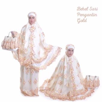 Mukena Behel Sari Pengantin Gold  