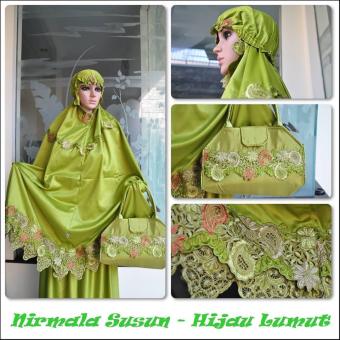 Mukena Bordir Velvet Nirmala - Hijau  