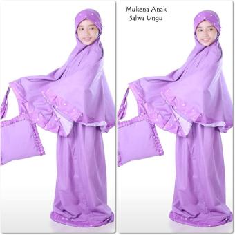 Mukena Katun Anak Salwa Ungu Lucu  