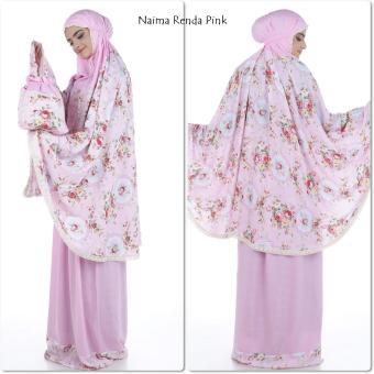 Mukena Katun Rayon Naima Renda Pink  