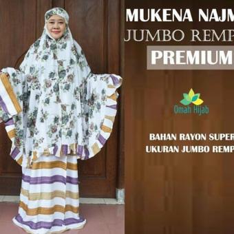 Mukena Najma Jumbo rempel Premium purple  