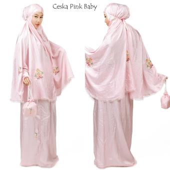 Mukena Parasit Ceska Cantik Baby Pink  