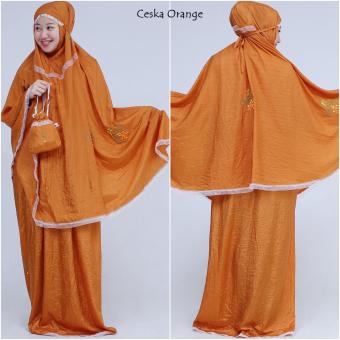 Mukena Parasit Ceska Cantik Orange  