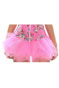 Multi-Layer Fancy Mini Tutu Corset Skirt (Pink)  