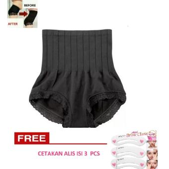 Munafie Slimming Pant Celana Korset Grand A Mode In Jepang - Warna Hitam All Size + FREE Cetakan Alis 3 in 1  