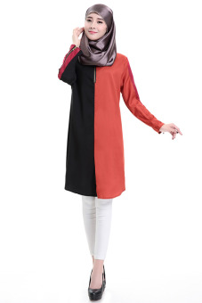 Muslim Clothing Fashion Long Sleeve Dress(Rose) - intl  