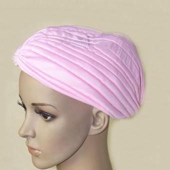 Muslim head baotou cap bath hats for men hip-hop cap Pink - intl  