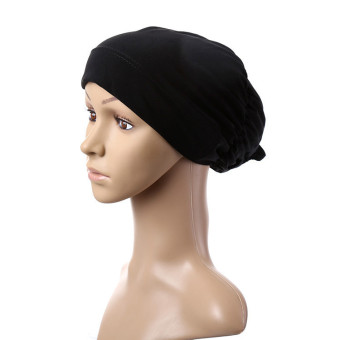 Muslim Islamic Hijab Drape Design Disk Flower Hat For Women MSL004-black - Intl (Intl)  