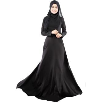 Muslim lace long dress skirt (black)  