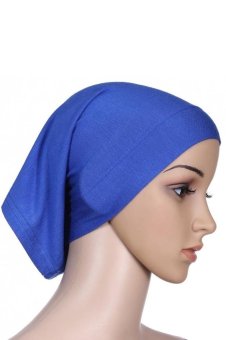 Muslim Under Scarf inner-cap Hat Hijab Cotton(Blue)  
