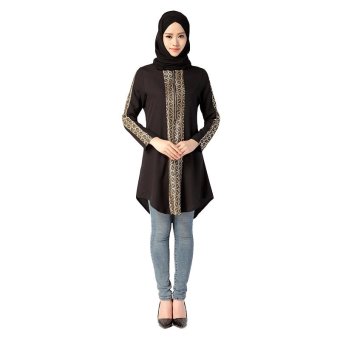 Muslim Women long shirt Arab girls wear Blouse special for Ramadan(brown) - INTL  