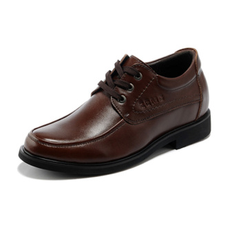 MX8816 2.36 Inches Taller-Genuine Leather Height Increasing Elevator Oxfords Business Casual Shoes Color Brown (Intl)  