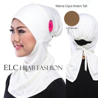 Mysha Hijab - Ciput Antem Tali - Coklat Pramuka by ELC  