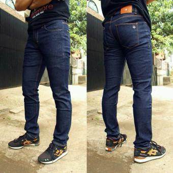 NAKENT celana jeans pria skiny celana pensil \[dongker]\  