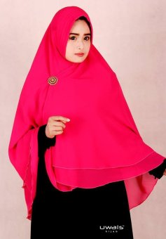 NATASHA KHIMAR by Uwais Hijab [hot pink]  