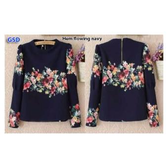 NCR Blus Floral Navy  