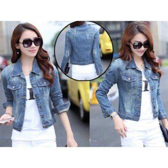 NCR Jaket Denim Wanita Vita Dark Blue  