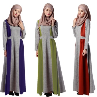 New Abaya Muslim Dress Turkish women clothing Islamic clothes Turkey Jilbabs and Abayas Robe Musulmane Pullover Dresses Vestidos(red)  