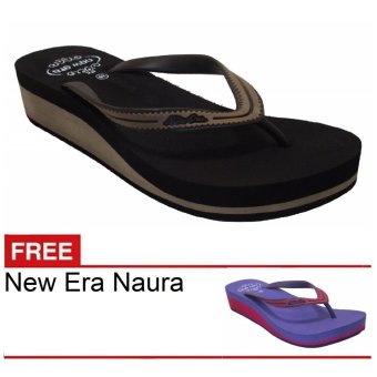 New Era CSA Naura Coklat + Gratis Sandal  