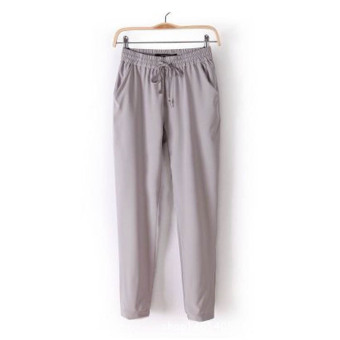 New European Candy Color Casual Harem Pants -Gray - intl  