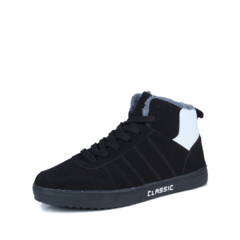New Men's Fashion Winter Casual Sneakers High Help Hip-Hop Shoes(Black) - intl  