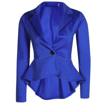 New Spring Autumn Jacket Coat Korean Women Work Office Irregular Hem Slim Small Suit Temperament Of Button Tuxedo Small Suit - intl  