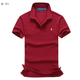 New Summer Polo Men's Cotton T-shirt Lapel(Jiuhong) - intl  
