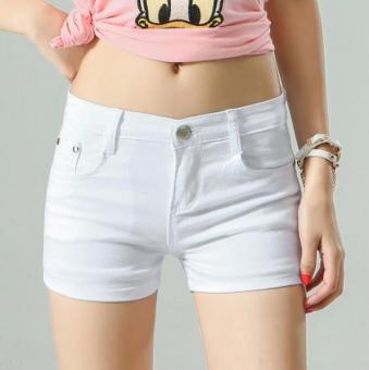 Nianhua The new candy denim color shorts White - intl  