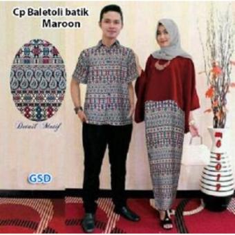 Nicer-Couple BatikMurah Baletoli Maroon  