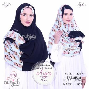 NUHIJAB - PASHMINA INSTAN AYRA - BLACK  