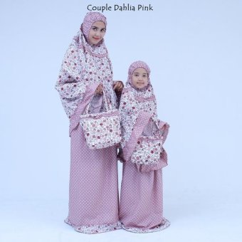 Nuranitex Busana Muslim Mukena Couple Dahlia - Pink  