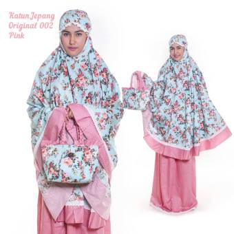 Nuranitex Busana Muslim Mukena Katun Jepang Original Terlaris Pink 002 - Jumbo  